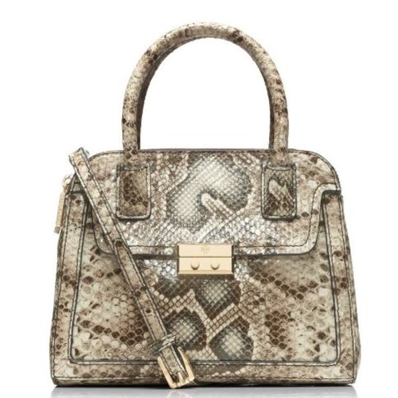 NWOT TORY BURCH ELISE DOME DOUBLE ZIP SNAKE EMBOSSED SATCHEL CROSSBODY - Picture 13 of 13